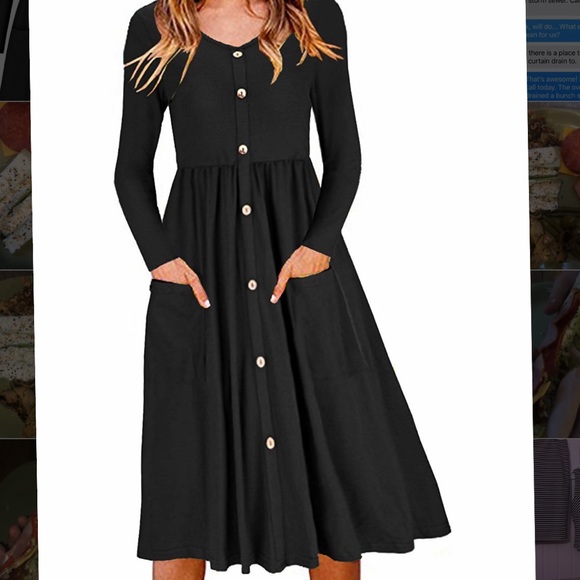 GAP Dresses & Skirts - Long sleeve button up dress with pockets